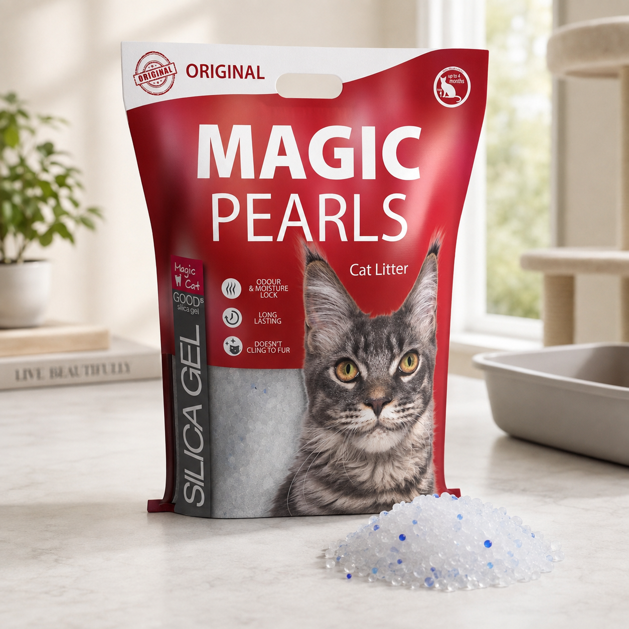 Magic Pearl Original Cat Silica Litter, 16l