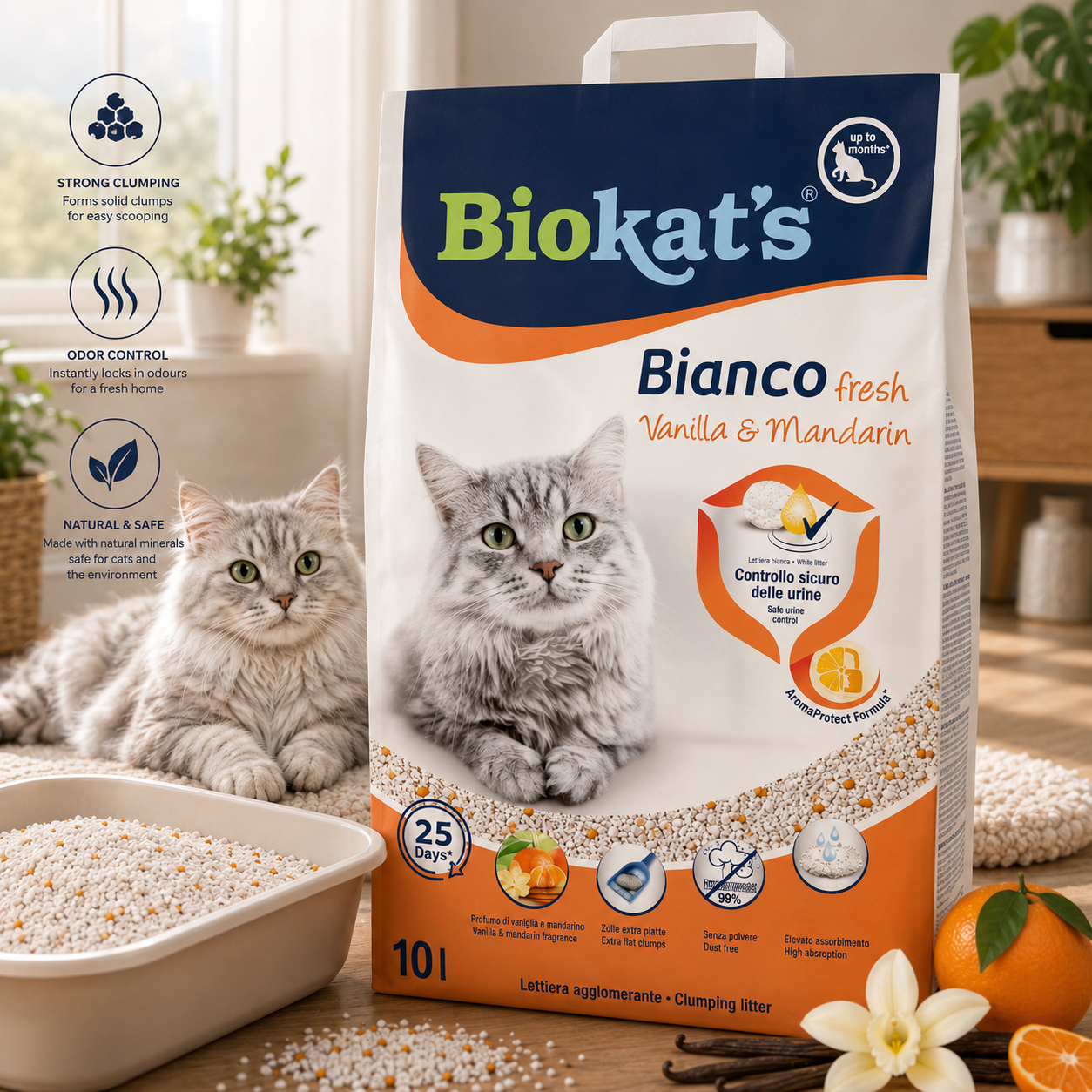 Gimborn Biokats Fresh Vanilla/Mandarin Cat Litter, 10kg