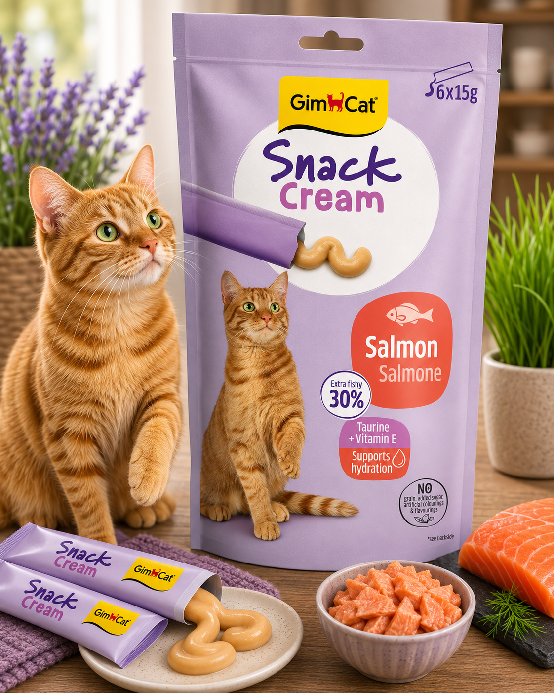 Gimborn Snack Cream with Salmon, 6x15g