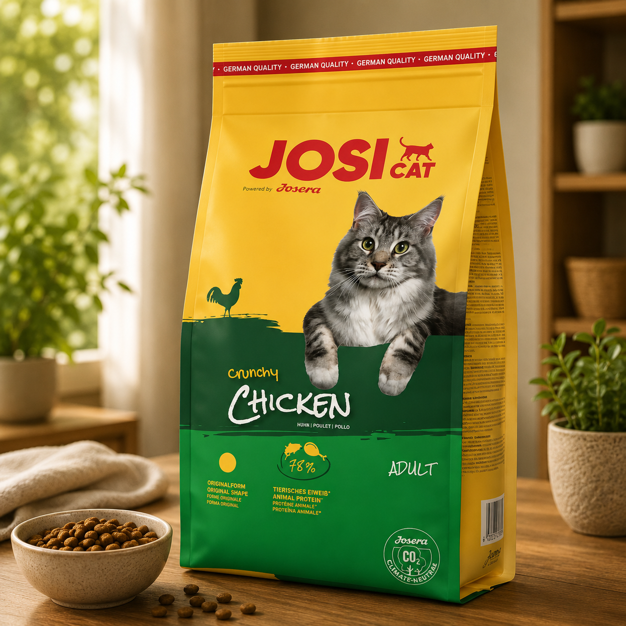 Josera P JosiCat Crunchy Chicken Dry Cat Food, 1,9kg