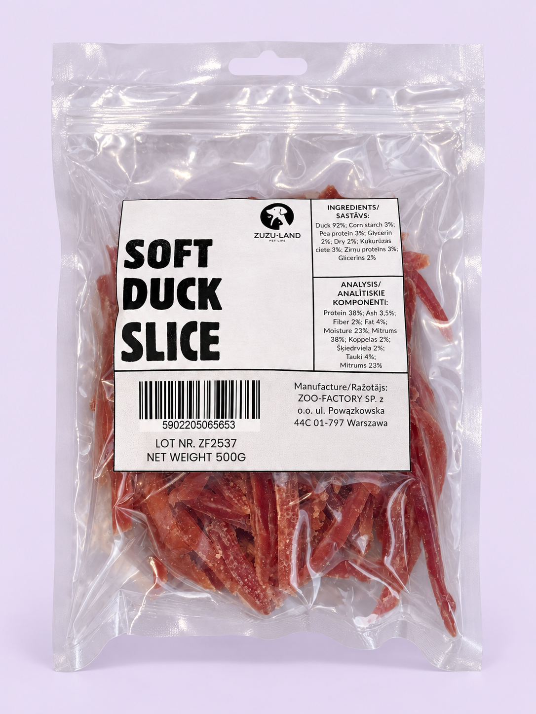 ZuZu.land Soft Duck Slices Dog Treats, 500g