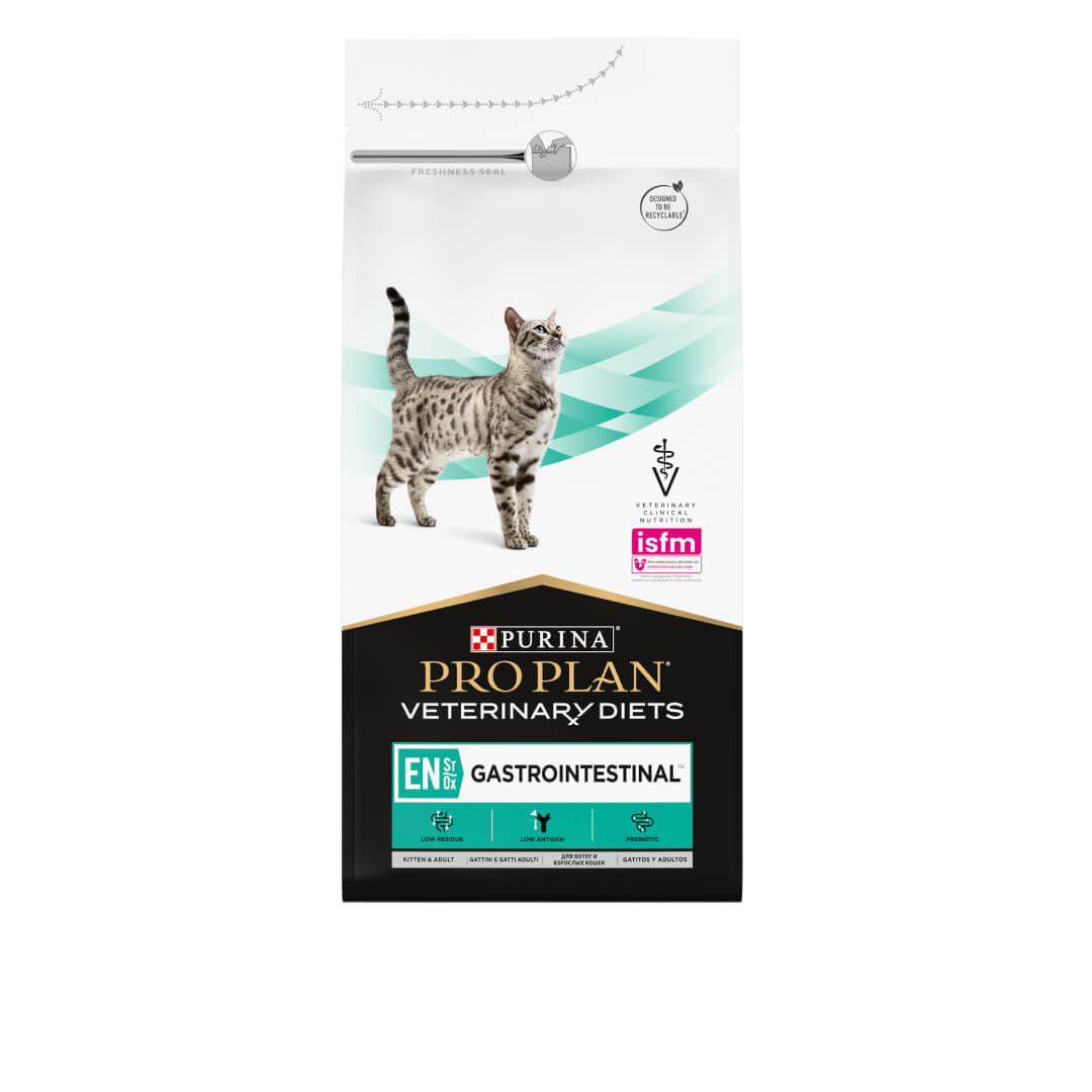 Purina PRO PLAN VETERINARY DIETS EN ST/OX Gastrointestinal Sausā barība kaķiem gremošanas atbalstam, 5kg