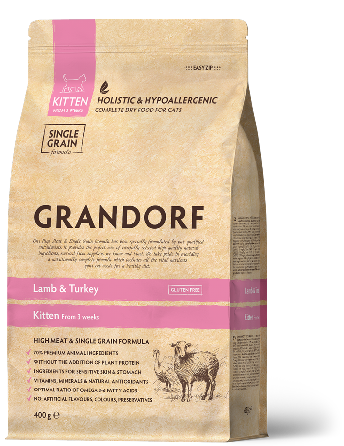 Grandorf Lamb & Turkey Kitten 400g