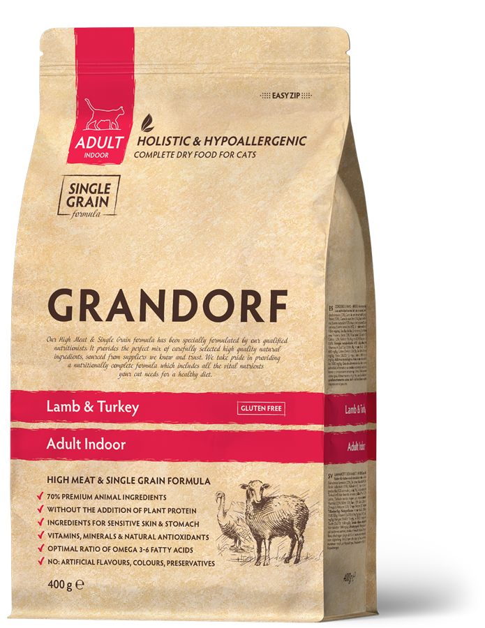 Grandorf Lamb & Turkey Adult Indoor 2kg