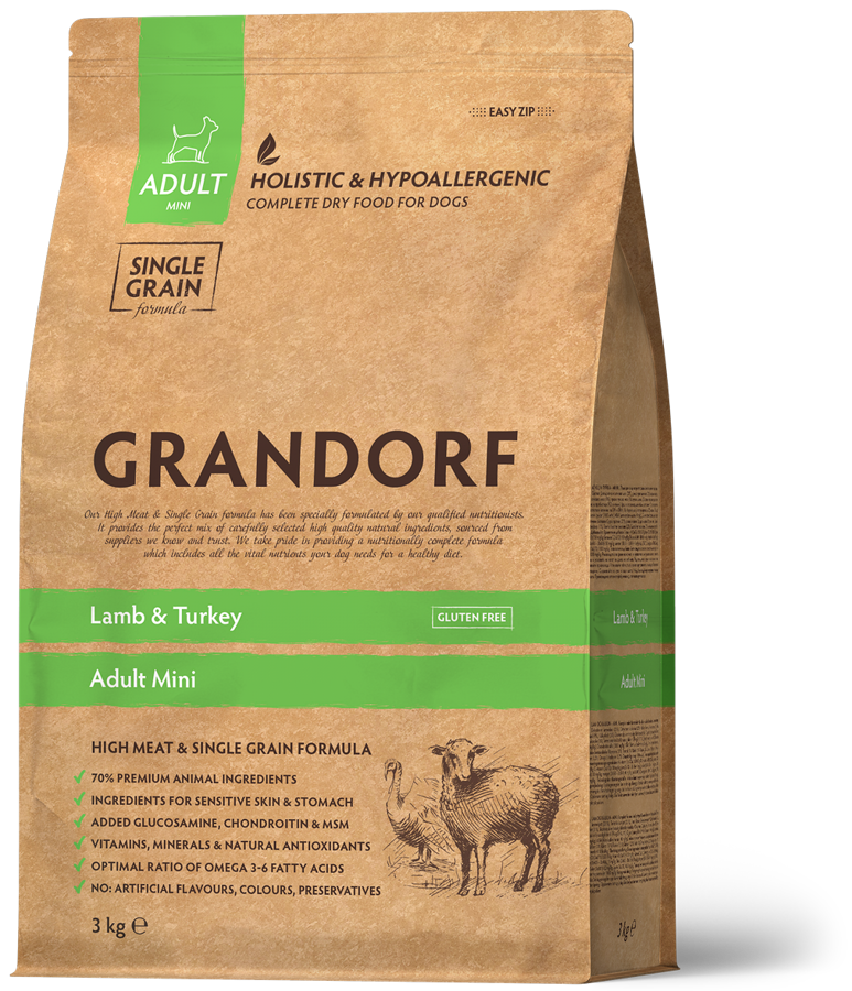 Ontario Dog Senior Mini Alimento seco para perros con cordero y arroz, 2,25 kg