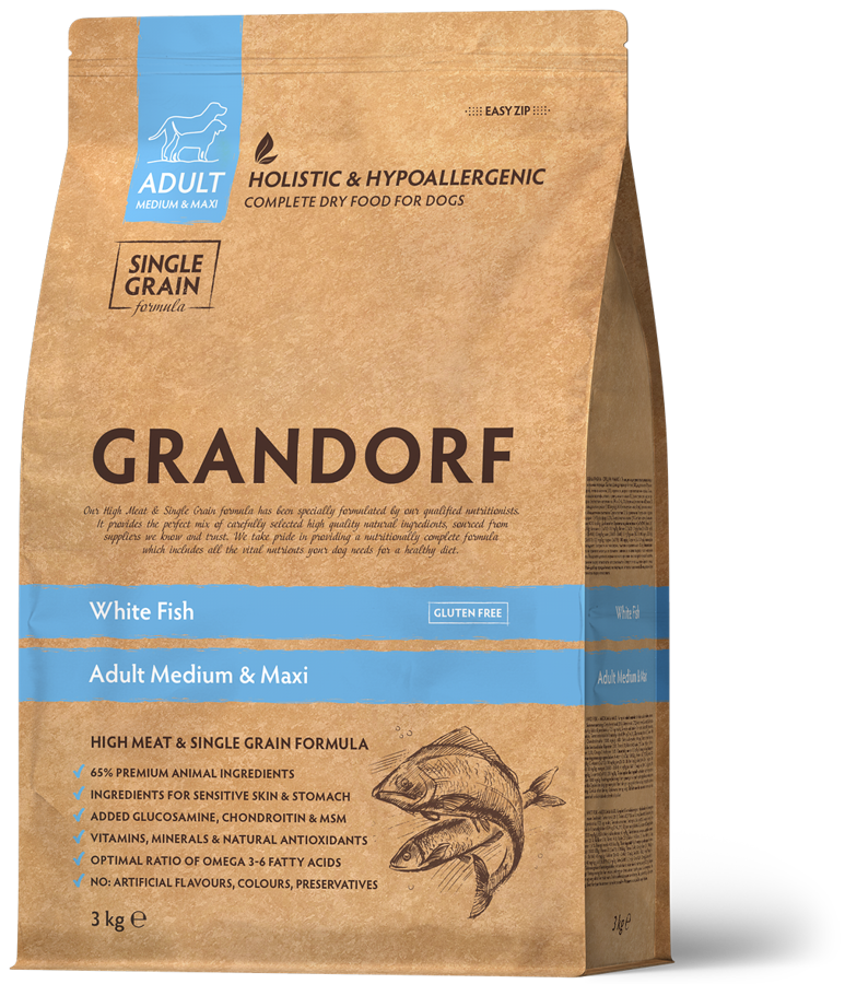 Grandorf White Fish Adult Medium & Maxi Breeds 1kg