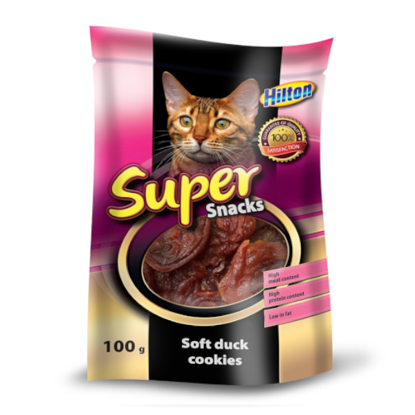 Hilton Super Snacks Soft Duck Cookies For Cat, 100g