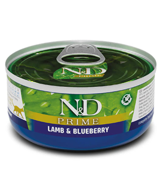 Farmina N&D Cat Prime Lamb Blueberry Mitrā barība kaķēniem ar jēru, 70g