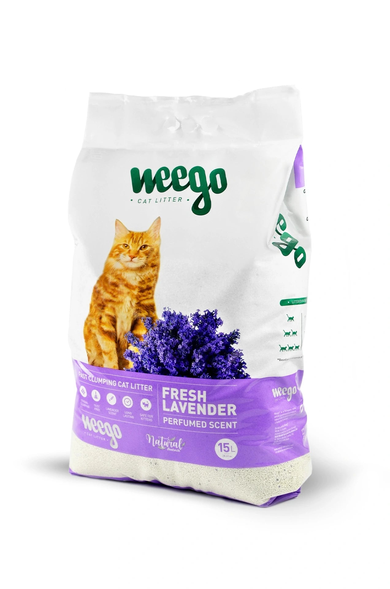 WEEGO® kaķu pakaiši FRESH LAVANDER 15L