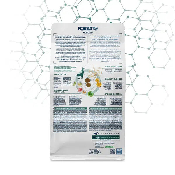 Forza10 MonoDiet Medium Adult Dog Diet Dry Food With Venison with Potato, 1,5kg