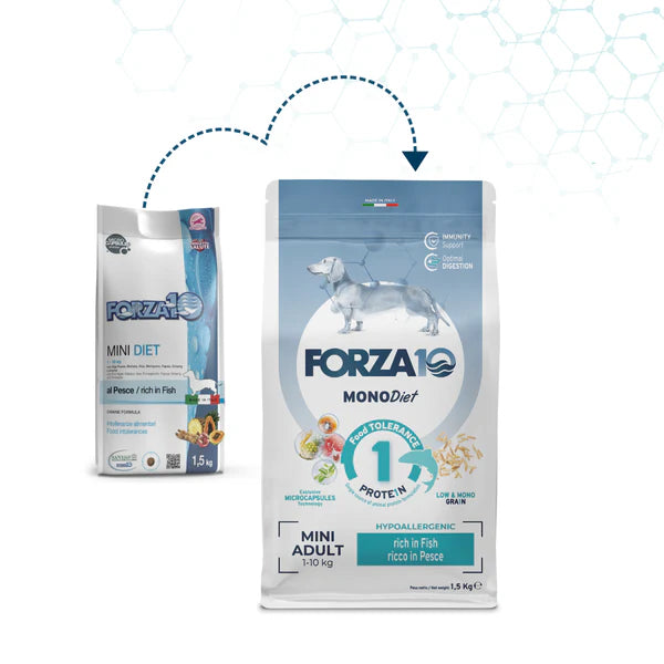 Forza10 Mini Dog Adult Diet Dry Food with Fish, 1,5kg