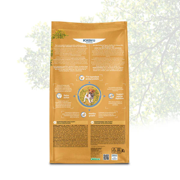 Forza10 Puppy Junior Maintenance Pienso Pequeño/Mediano con Pollo y Patata, 2kg