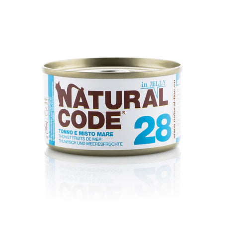 Natural Code 28 Mitrā barība kaķiem ar tunci, 85g