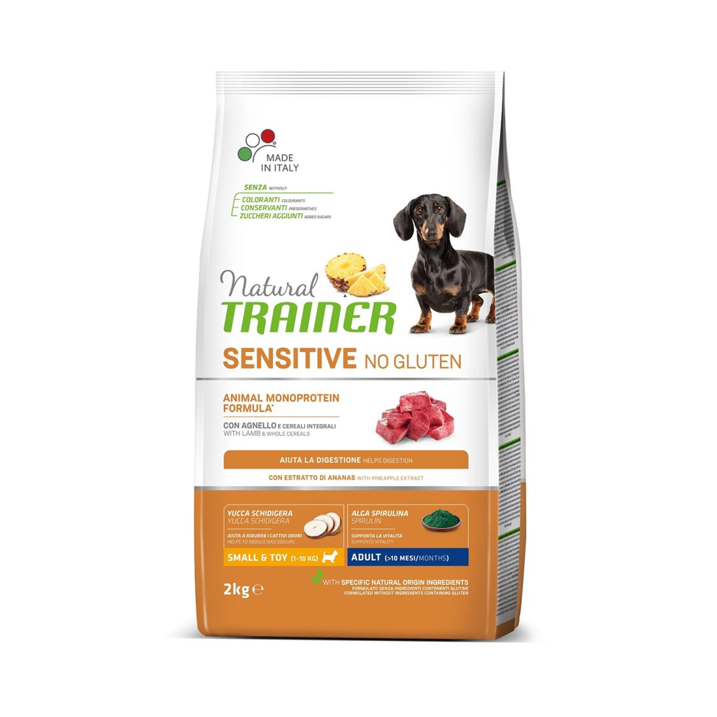 Natural Trainer Mini Adult Sensitive Cordero Alimento seco para perros, 2 kg