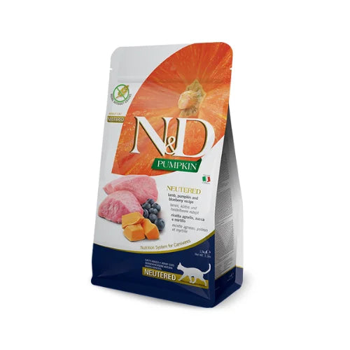 Farmina N&D Cat Pumpkin Lamb Neutered Dry Cat Food, 300g