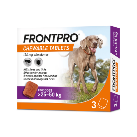 FRONTPRO 136 mg Chewable Tablet for Dogs (25-50 kg), N1 (1 tablet)