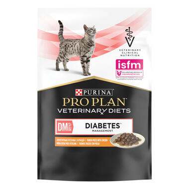 Purina PRO PLAN® Feline DM ST/OX Diabetes Mitrā barība kaķiem diabētu gadījumā, 85g