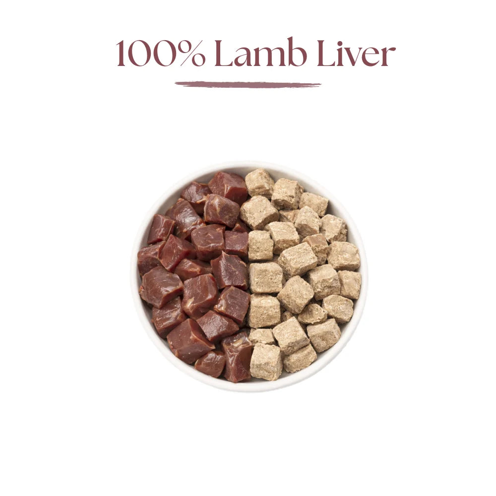 Dr Malou Freeze-Dried Meat Cubes for Cats with Lamb Liver, 50 g