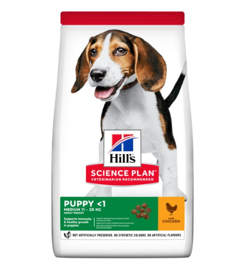 Hill's Science Plan Puppy Medium Breed Trockenfutter für Hunde mit Huhn, 14 kg