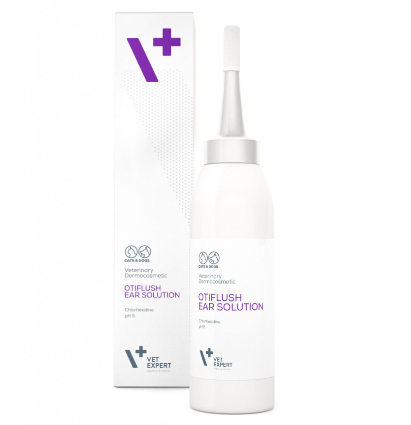 Vet Expert Otiflush Ear Solution for Dogs and Cats, 125 ml