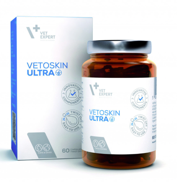Vet Expert VetoSkin Ultra Caps for Dogs and Cats, N60