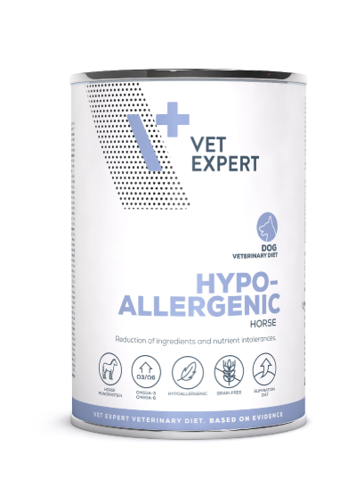 Vetexpert Hypoallergenic Mitrā barība suņiem ar zirga gaļu, 400g