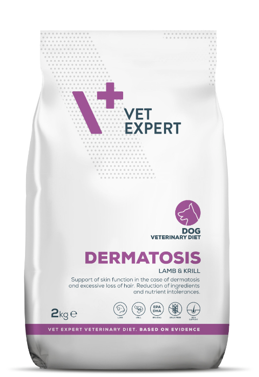 Vet Expert Dermatosis mit Lamm und Krill, Trockenfutter für Hunde, 2 kg
