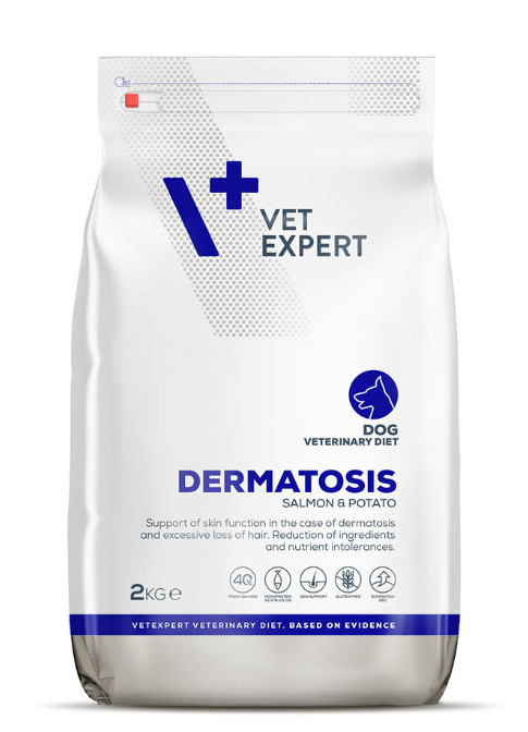 Vet Expert Dermatosis mit Lachs Trockenfutter für Hunde, 2 kg