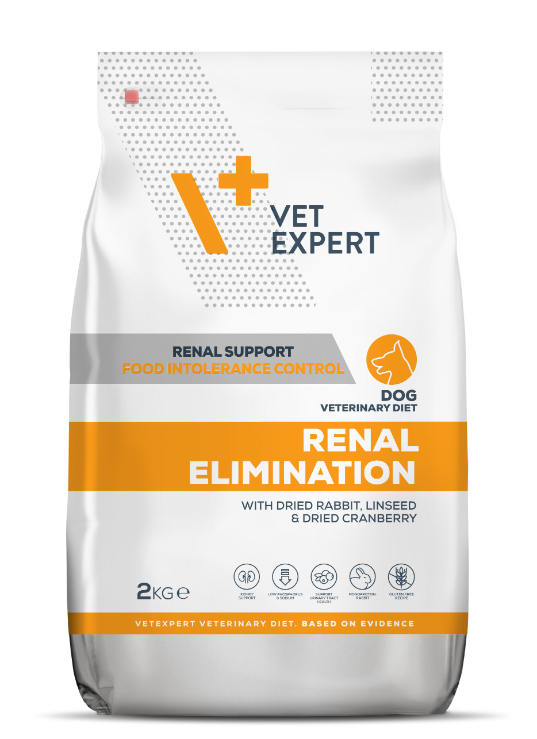 Vetexpert Renal Elimination Sausā barība suņiem, 2kg