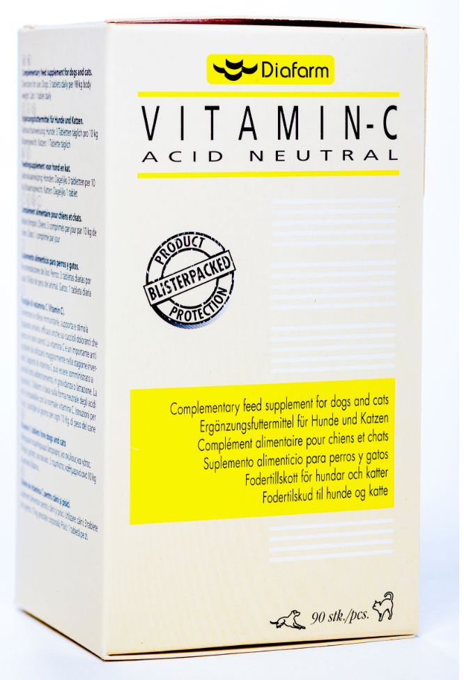 Diafarm Vitamin C Tablets For Dogs and Cats N90