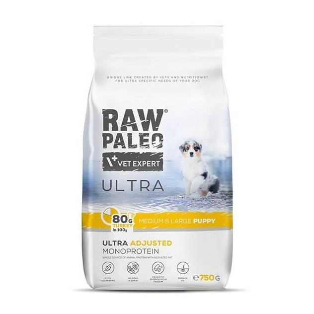Raw Paleo Ultra Kalkonvalp Medium & Stora Raser 750g