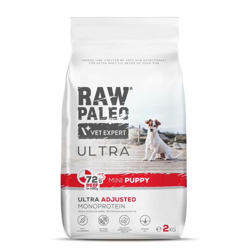 Raw Paleo Ultra Nötkött Valp Små Raser 2kg