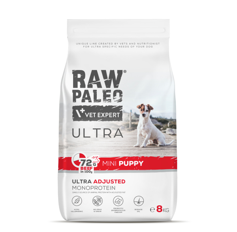 Raw Paleo Ultra Nötkött Valp Små Raser 8kg