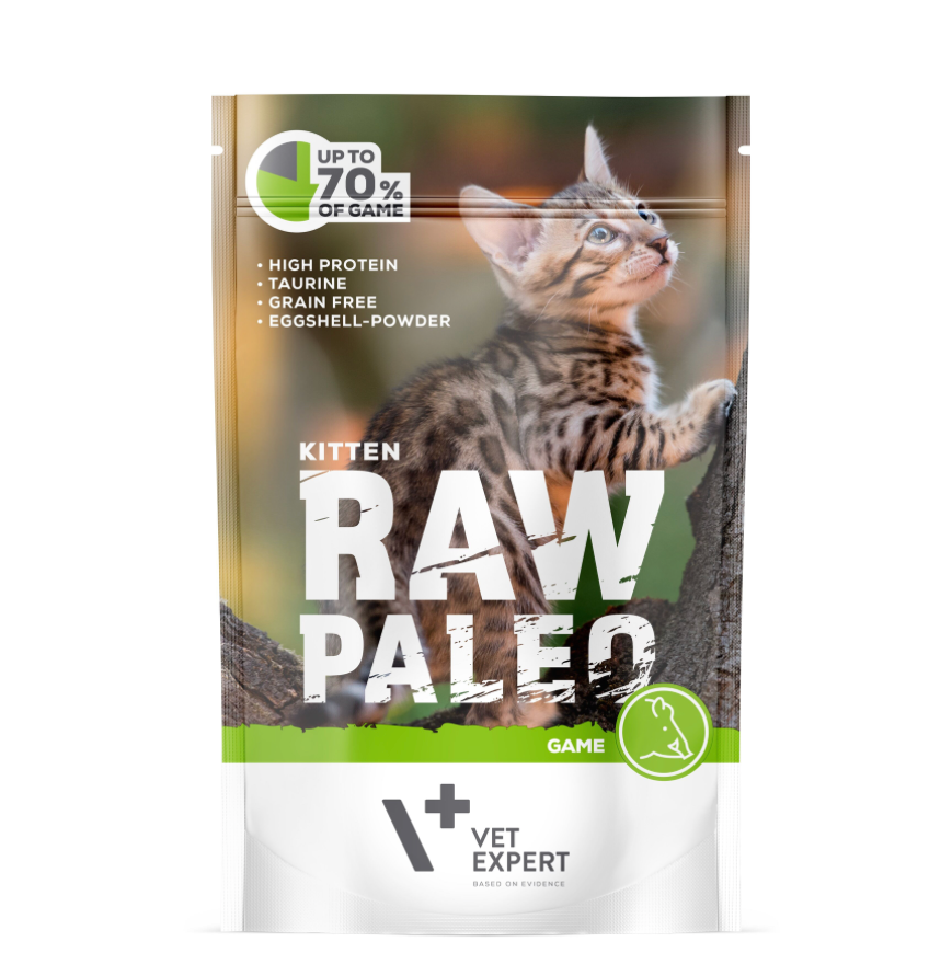 Vet Expert Raw Paleo mit Wild Nassfutter für Kätzchen 100 g