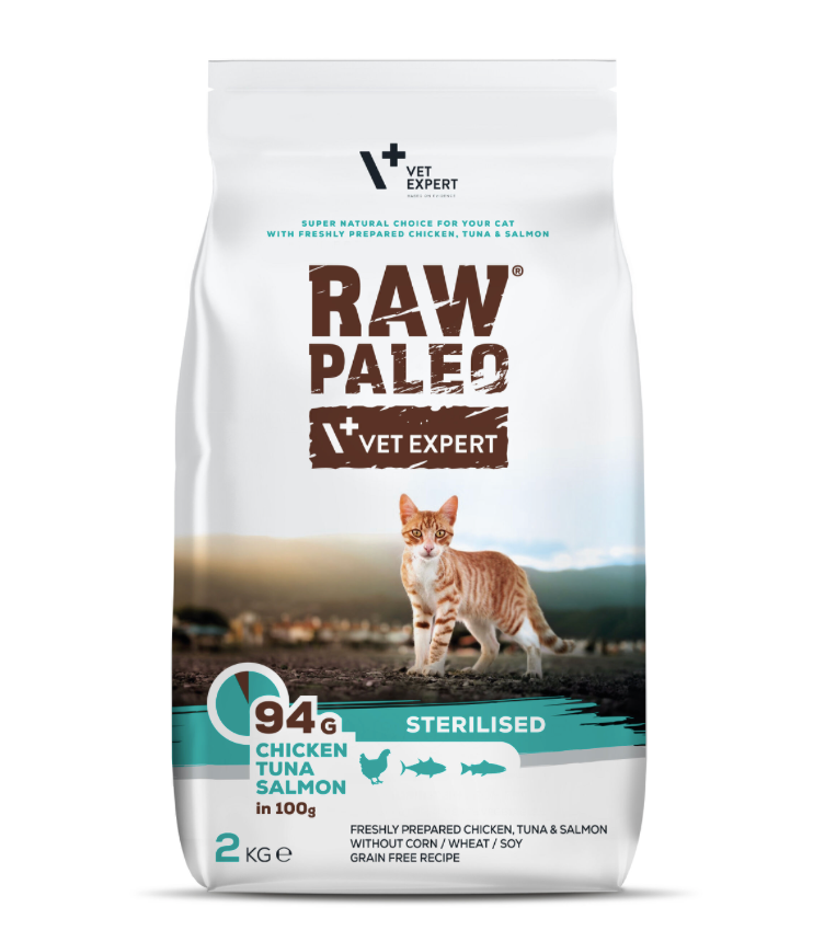 Raw Paleo Kyckling, Tonfisk & Lax Vuxen Steriliserad 2kg