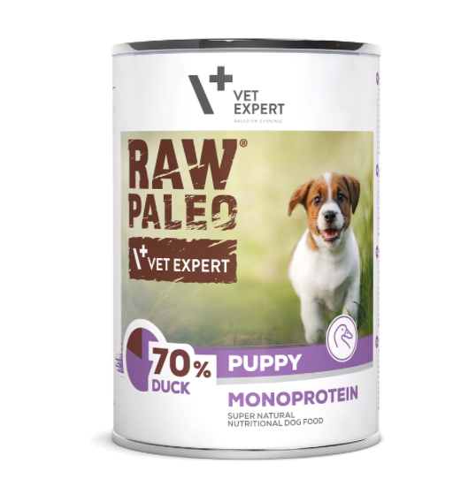 Vet Expert Raw Paleo with Duck Wet Puppy Food 400g