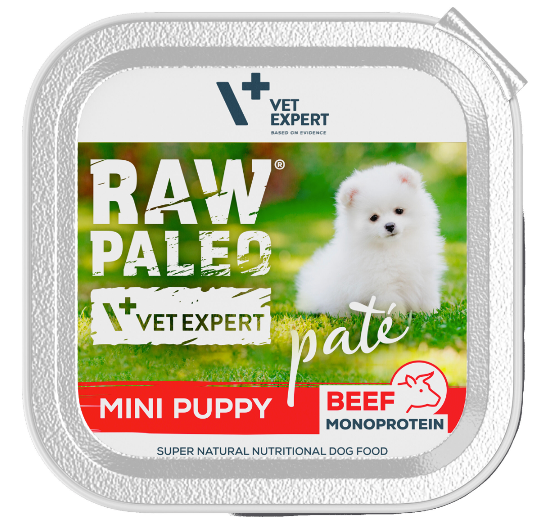 Vet Expert Raw Paleo with Beef Wet Puppy Food Mini 150g