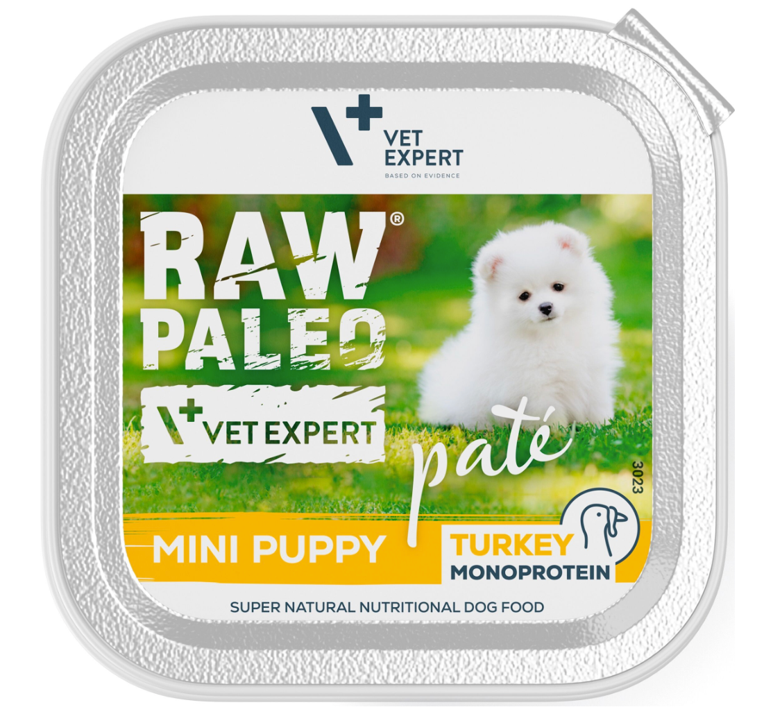 Vet Expert Raw Paleo with Turkey Wet Puppy Food Mini 150g