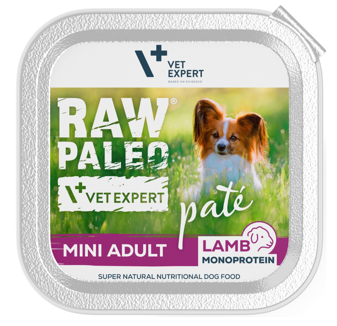 Vet Expert Raw Paleo with Lamb for Mini Adult Wet Dog Food 150g