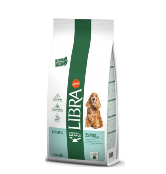 Libra Dog Adult Light Dry Dog Food With Turkey, 12kg