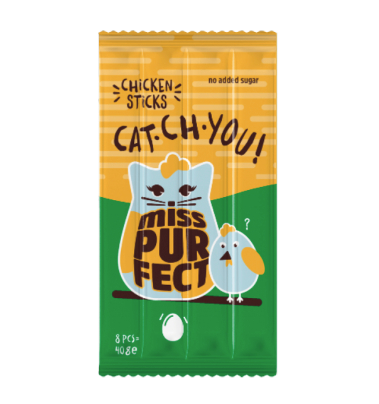 Boxby Miss Purfect Sticks with chicken 8gb - papildbarība kaķiem, kociņi ar vistas garšu