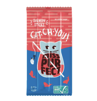 Boxby Miss Purfect Sticks with salmon 8gb - papildbarba kaķiem, kociņi ar lasi