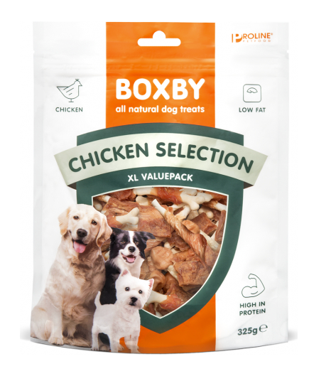Boxby Kyckling Urval Blandning 325g Snacks för Hundar