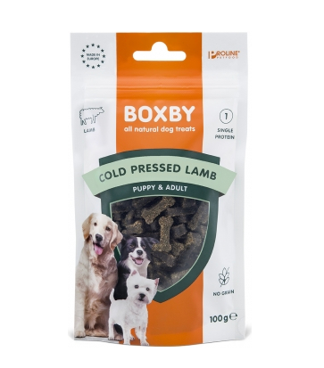 Boxby kallpressad lammgodis 100g snacks för hundar