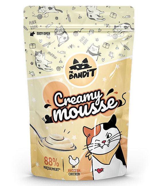 Mr. Bandit Creamy Mousse with Chicken Treats for Cats, 60g