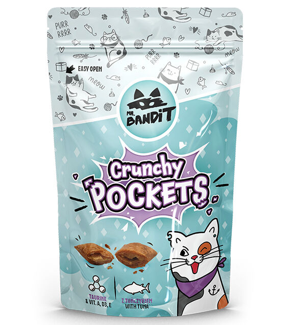 Mr. Bandit Crunchy Pockets with Tuna Treats for Cats, 40g