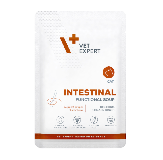 Vetexpert Intestinal Functional Soup Mitrā barība kaķiem, 40gx12gb