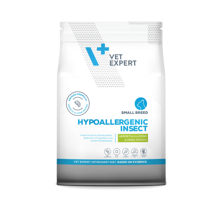 Vetexpert Hypoallergenic Insect Sausā barība mazo šķirņu suņiem, 2kg