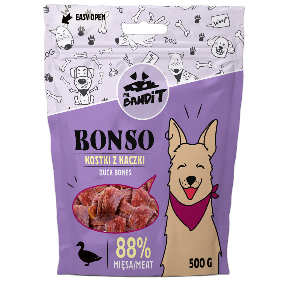 Mr. Bandit Bonso with Duck Bones Treats For Dogs, 500g