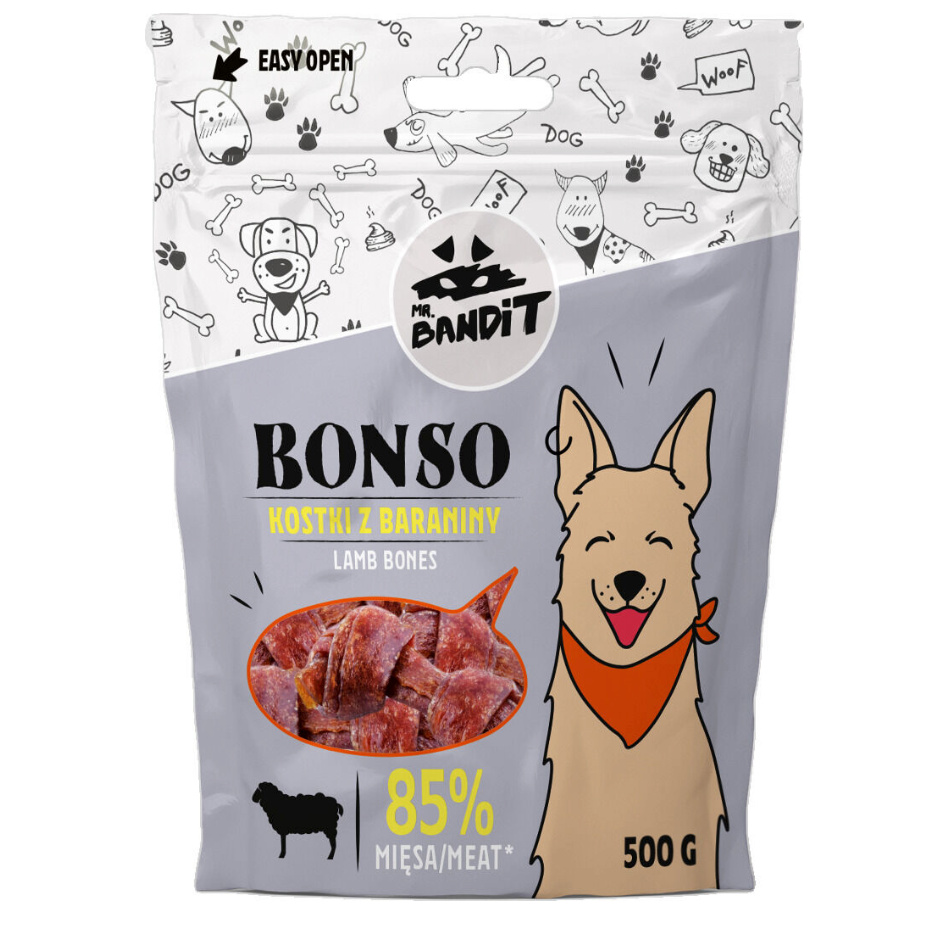 Mr. Bandit Bonso with Lamb Bones Treats For Dogs, 500g